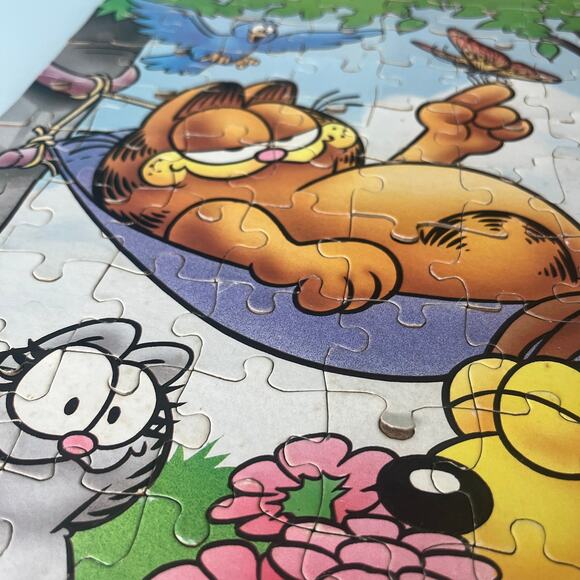 Vintage Garfield Puzzle 100 Piece Jigsaw Puzzle 1979 Complete Nermal Odie Summer - Picture 7 of 10